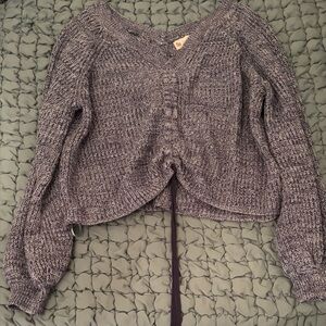 Women's Gray-Blue Knit Sweater